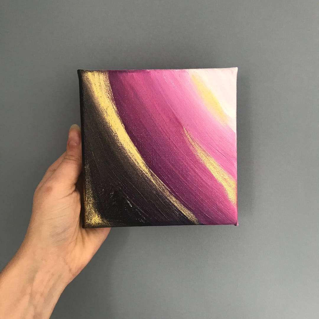 Abstract Art. Pink Gradient. Pink and Gold Abstract Art. Abstract