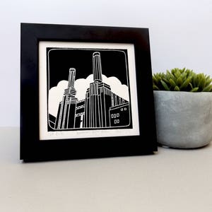 Battersea Power Station lino print. Battersea Power Station. Battersea Power Station art. Battersea Print. Battersea Art Poster. London.