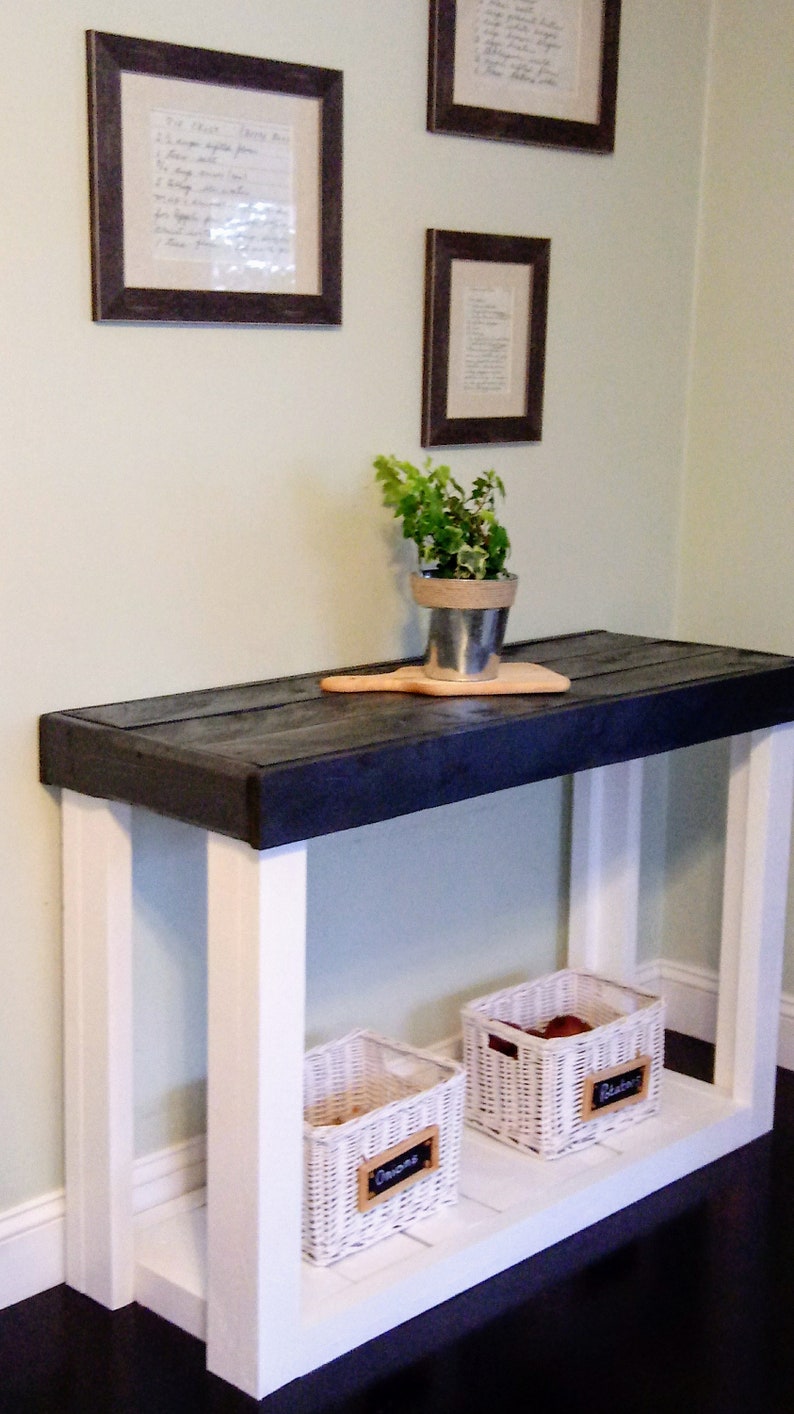 Entryway Table Reclaimed Wood Foyer Farmhouse Decor Image 0