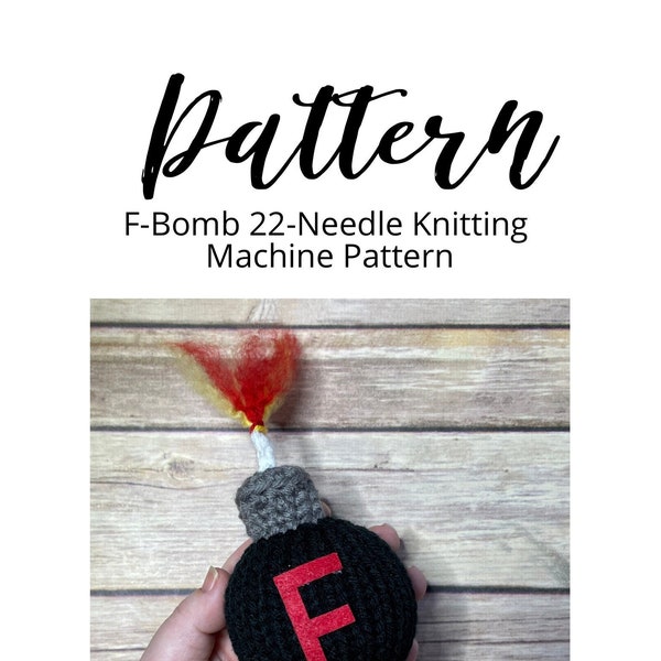 Small F-Bomb 22-Needle Knitting Machine Pattern / Knitting Machine Pattern / Addi Express Knitting Machine Pattern