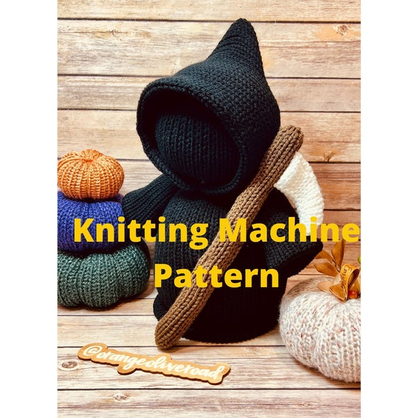 Thanatos, the Grim Reaper Knitting Machine Pattern | Grim Reaper Addi + Sentro Supported