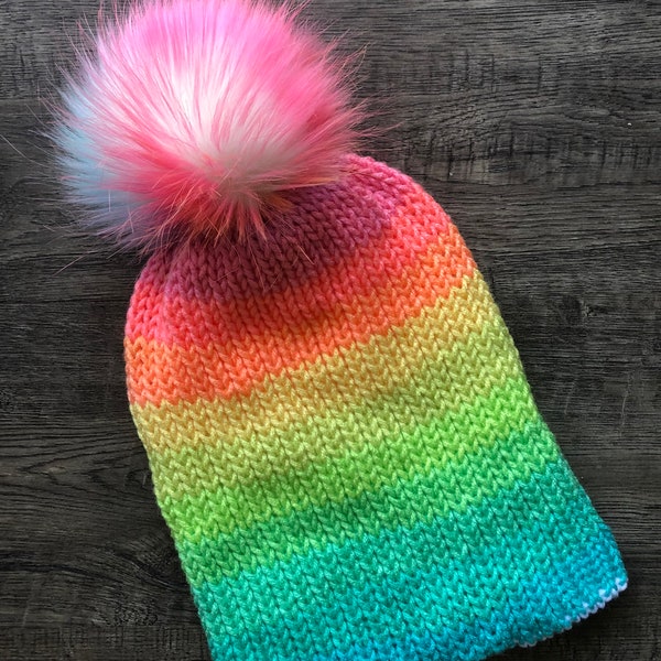 Rainbow Express Knit Beanie main image 1