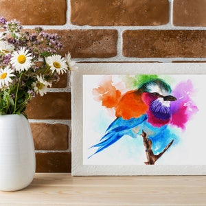 Bird Watercolor Print - bird watercolor painting, bird art print, nursery art, nursery wall art, bird wall art, home decor