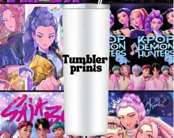 20 oz K-Pop Tumbler Sublimation Print – Ready to Press | Physical Transfer