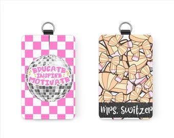 Teacher Badge Sublimation Design – Printed & Shipped – Pick Your Design PACK