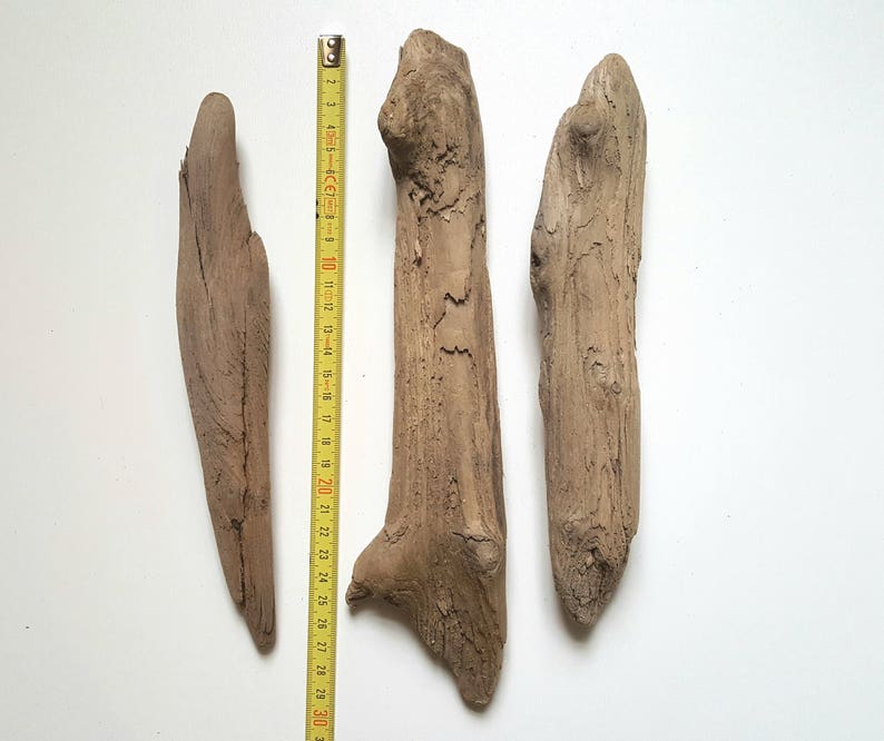 Driftwood Art Supplies 11.8/'/' Home Decor Decorative Driftwood 24-30 cm 9.5/'/' 3 Driftwood Pieces
