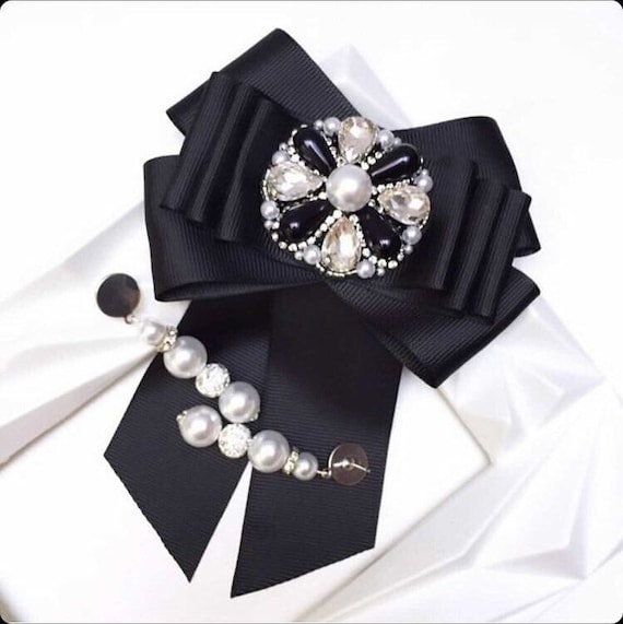 Buy SALE Chanel Flower Brooch/pin UNUSED Signed Black Online in India 