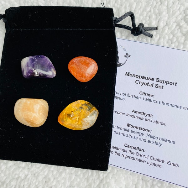 Menopause Support Crystal Set, Crystal Set, Crystal Healing, Tumbled Stones, Gift Set, Menopause, Reiki