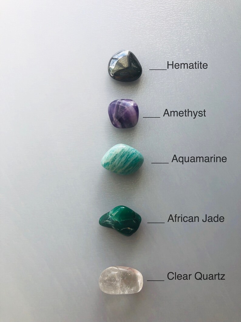 Aquarius Crystal Healing Set Zodiac Crystals Astrology Etsy