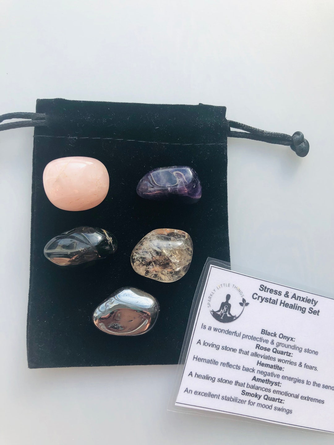 Stress & Anxiety Crystals Gemstone Gift Set Healing Stones Etsy