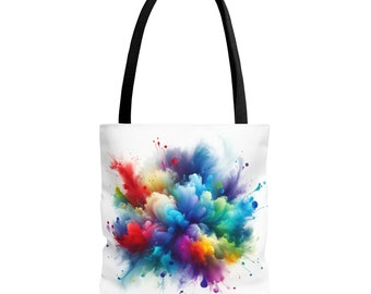 Explosion of Love Abstract Art Tote Bag - Perfect Valentine's Day Gift