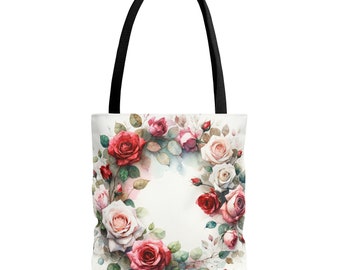 Romantic Floral Rose Tote Bag - Ideal Valentine's Day Gift for Her