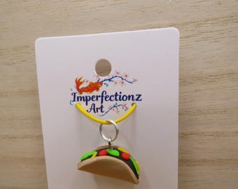Hand-Sculpted Taco Earrings: Polymer Clay Charm, Nickel-Free Hooks