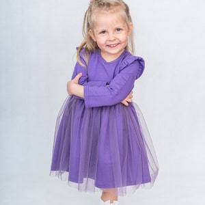 Girl's Knitted Tulle Dress Handmade Cotton-Elastane Blend Various Sizes Available image 6