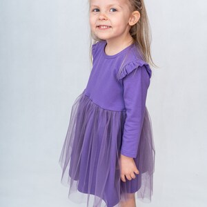 Girl's Knitted Tulle Dress Handmade Cotton-Elastane Blend Various Sizes Available image 5