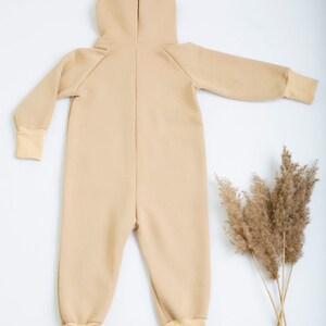 Kids Jumpsuit, Kids Overall, Kids Warm Onepiece, Cotton Kids Onesie, Kids Romper image 2