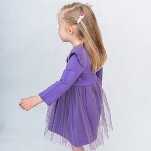 Girl's Knitted Tulle Dress Handmade Cotton-Elastane Blend Various Sizes Available image 3