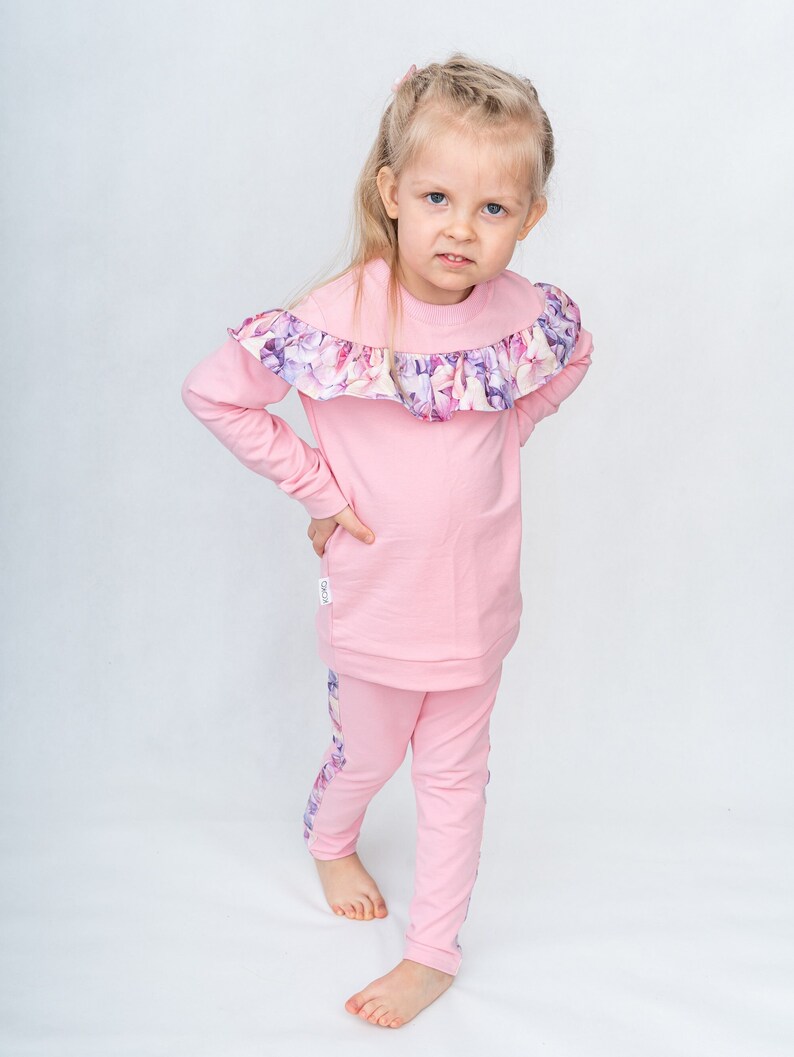 Kids Loungewear, Girl's tracksuit, Kids Sweatpants, Jogger Set image 5