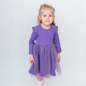 Girl's Knitted Tulle Dress Handmade Cotton-Elastane Blend Various Sizes Available image 4