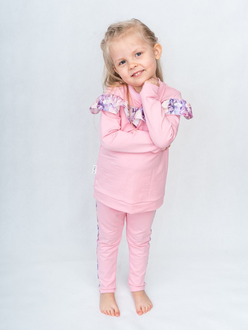 Kids Loungewear, Girl's tracksuit, Kids Sweatpants, Jogger Set image 2