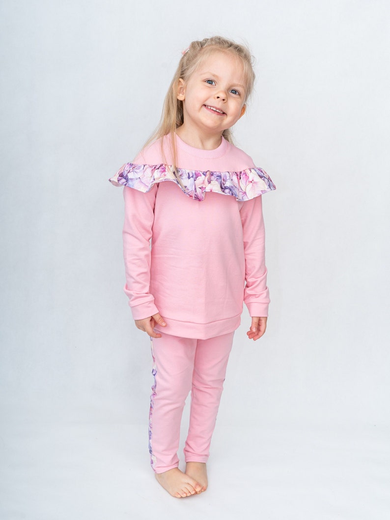 Kids Loungewear, Girl's tracksuit, Kids Sweatpants, Jogger Set image 3