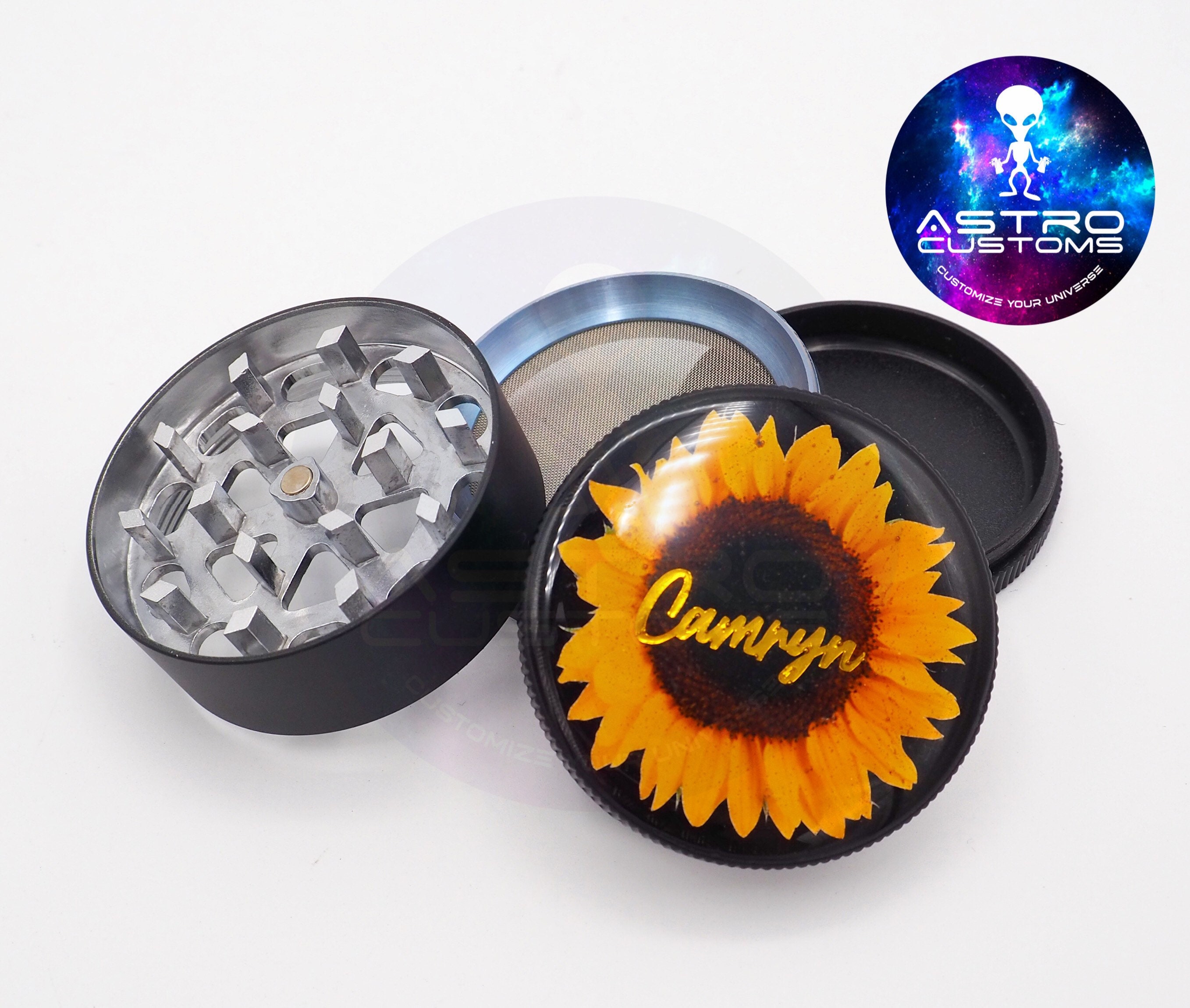 Sunflower Custom Rolling Tray Set 6 Piece Sunflower Tray Etsy