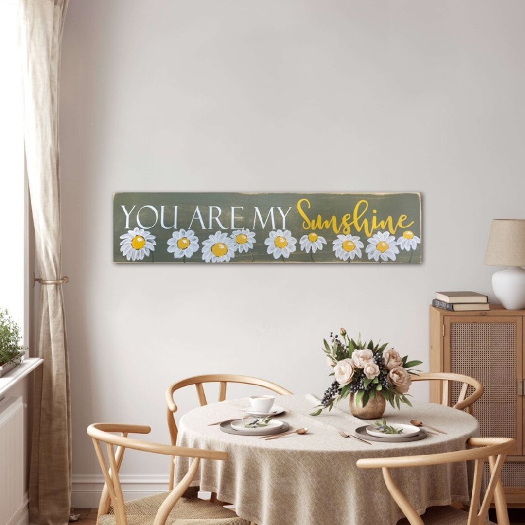 You Are My Sunshine. Wood Sign. Farmhouse Decor. Daisy Decor. Wood Wall ...