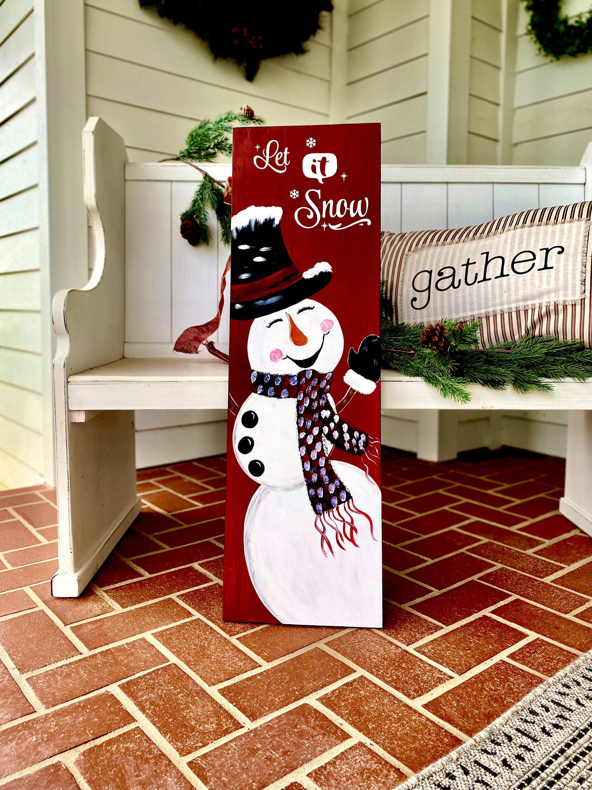 CUTE Snowman Porch Sign. Winter Porch Sign. Snowman Sign. Etsy Canada