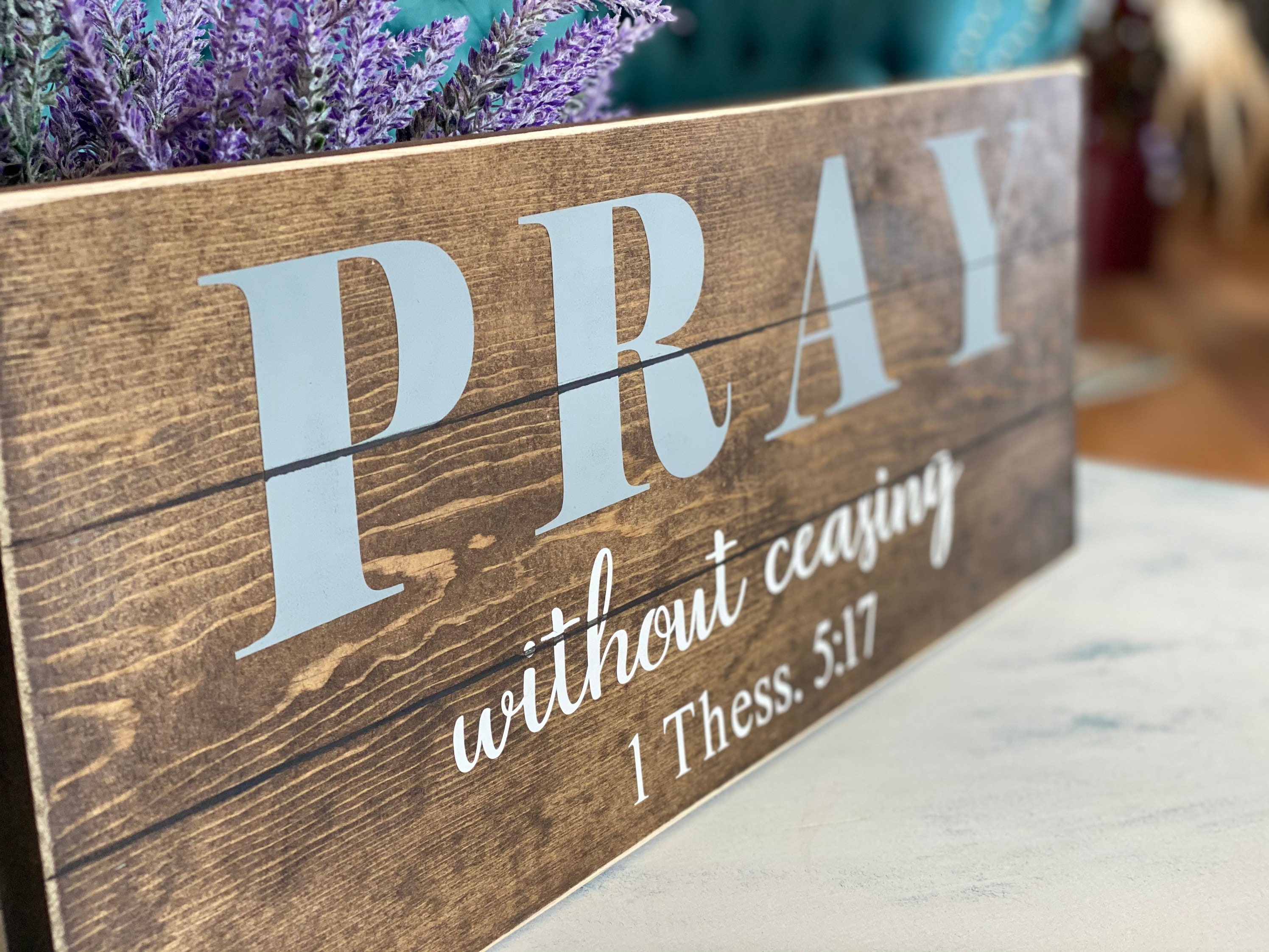 Bible Verse Wood Sign. Farmhouse Decor. Scripture Wood Sign. | Etsy