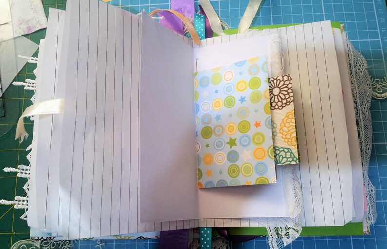 Junk Journal Baby Journal With Ribbons Etsy