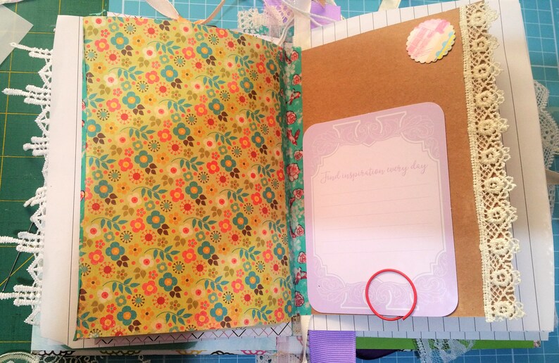 Junk Journal Baby Journal With Ribbons Etsy