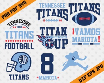 Tennessee Titans, 8 Mariota football, team, cutting machines, T-shirt Design, Tennessee Titans Silhouette, TT-039
