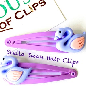 Presilhas de cabelo Stella Swan: presilhas antiderrapantes, presente para meninas (2 presilhas)