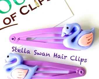 Stella Swan Haarspangen: Rutschfeste Haarspangen, Mädchen Geschenk (2x Clips)