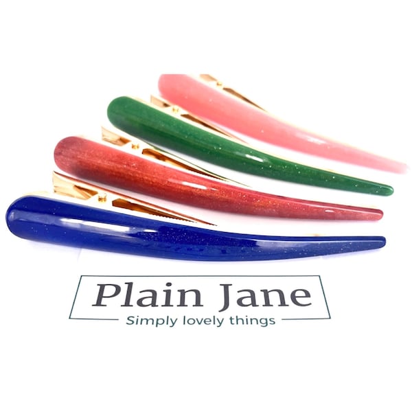 1 pince concorde Pick Me, Choose Me, Love Me - Pince concorde solide par Plain Jane - Pince bec alligator - Pince à cheveux bec scintillant -