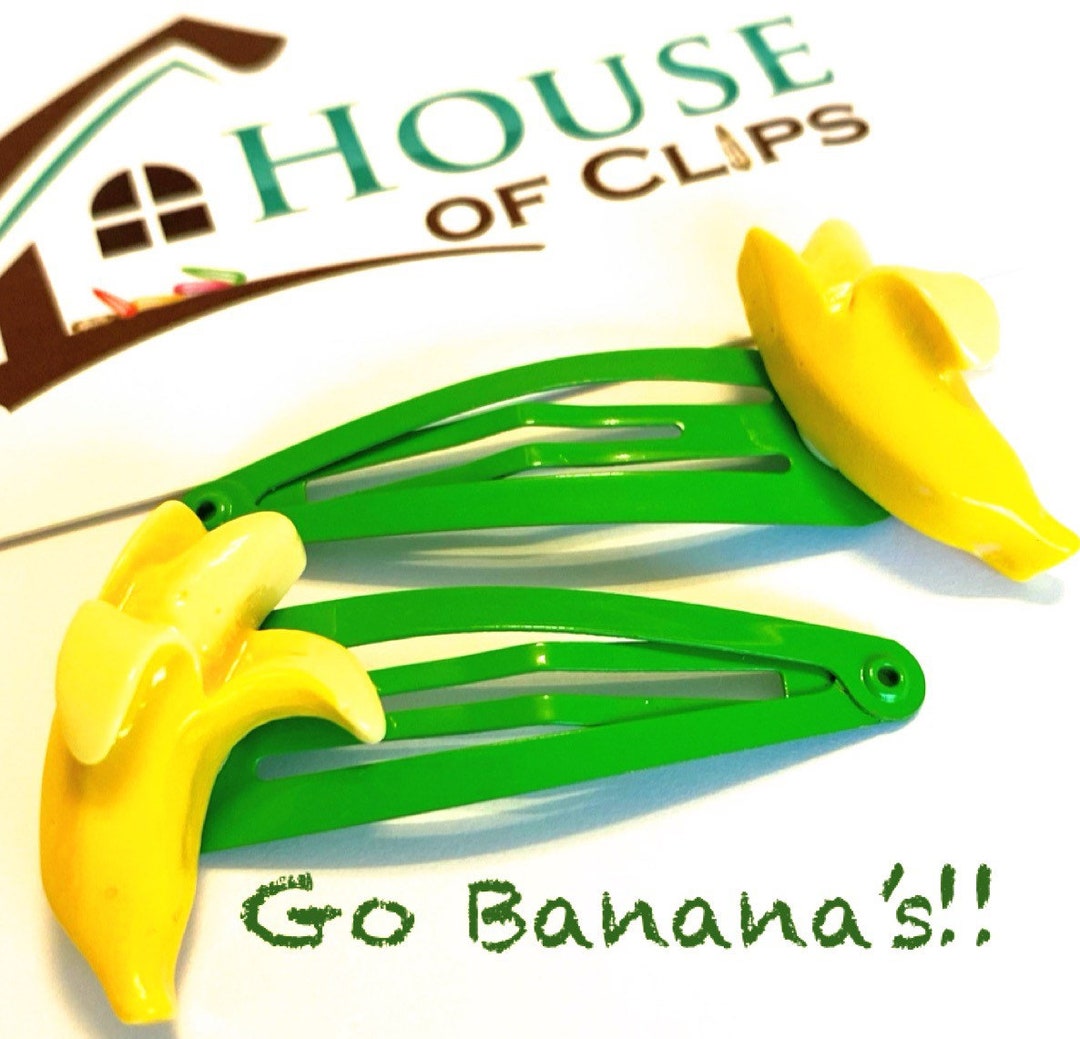 Banana Hair Clips Banana Barrettes Fun Hair Clips Non Etsy