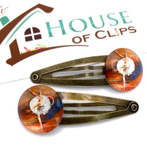 On Pointe Hair Clips by Plain Jane x2 - Ballet Hair Clips - Ballet Snap Clips - Beautiful Hair Clips - Ballerina Hair Clips