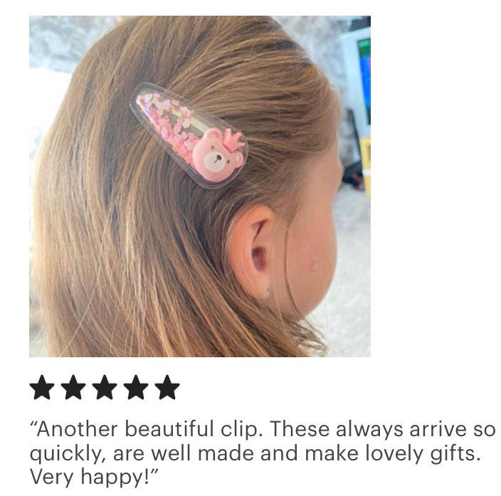 Confetti Shake Clips Fun Hair Clips Sparkle Hair Clips Etsy UK