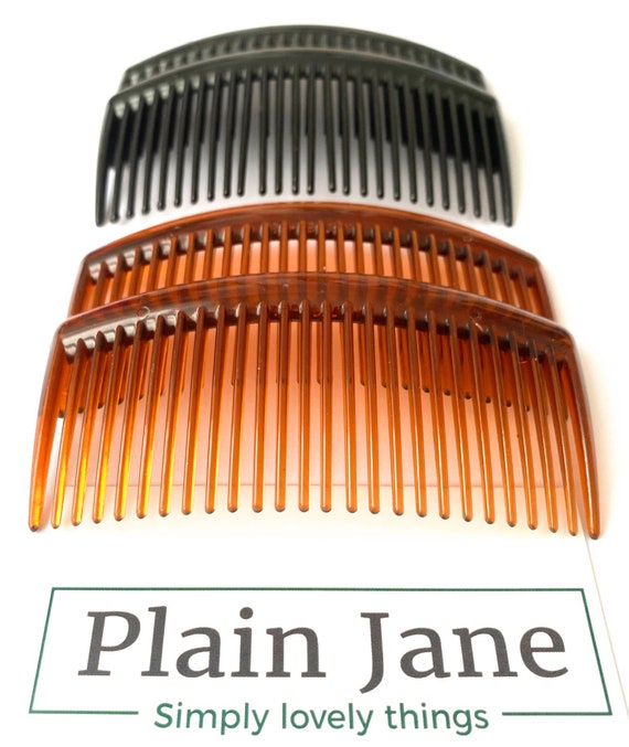 Must Have Side Combs X2 by Plain Jane Ladies Hair Combs Tortoiseshell Hair  Comb Acrylic French Hair Combs Black Hair Combs 