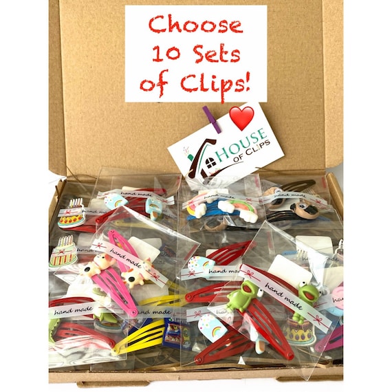 Handmade Hair Clip Gift Box: Bespoke X10 Sets - Etsy display picture 1