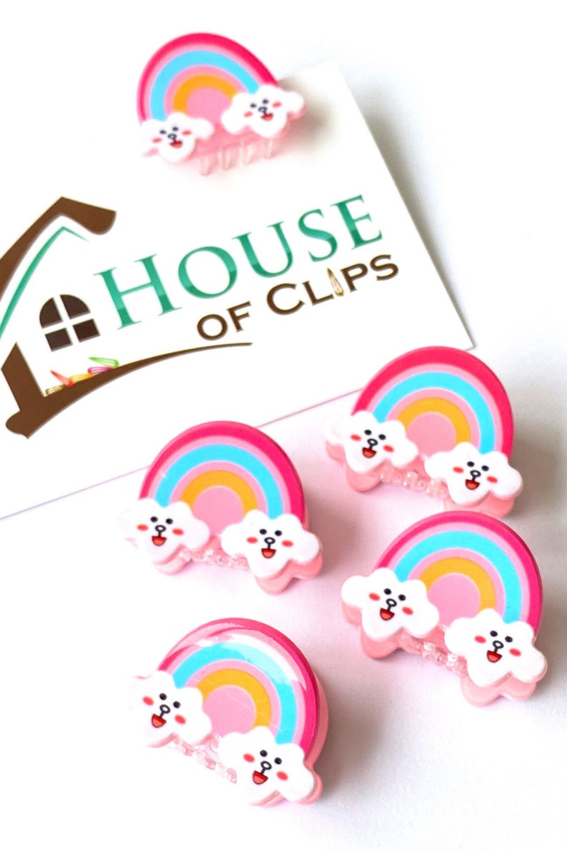 Rainbow Barrettes Toddler Hair Clips Non Slip Hair Clip Rainbow Clamp Hair Clips x1 Rainbow Hair Clips Rainbow Hair Clamps