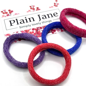 Chakra Yoga Hair Ties: Soft Jersey Elastics, Set of 4