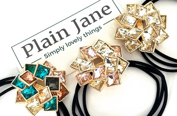 FloralGrace 4 Elastici Per Capelli Con Strass, Supporto Per Coda - Foto 10