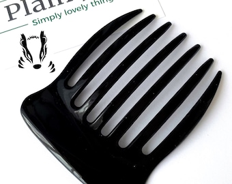 Der Dachs Kamm von Plain Jane x1 - Acryl Schwarzer Haarkamm - Auster Haarkamm - Schwarz Französischer Haarkamm - Schwarzer Kamm