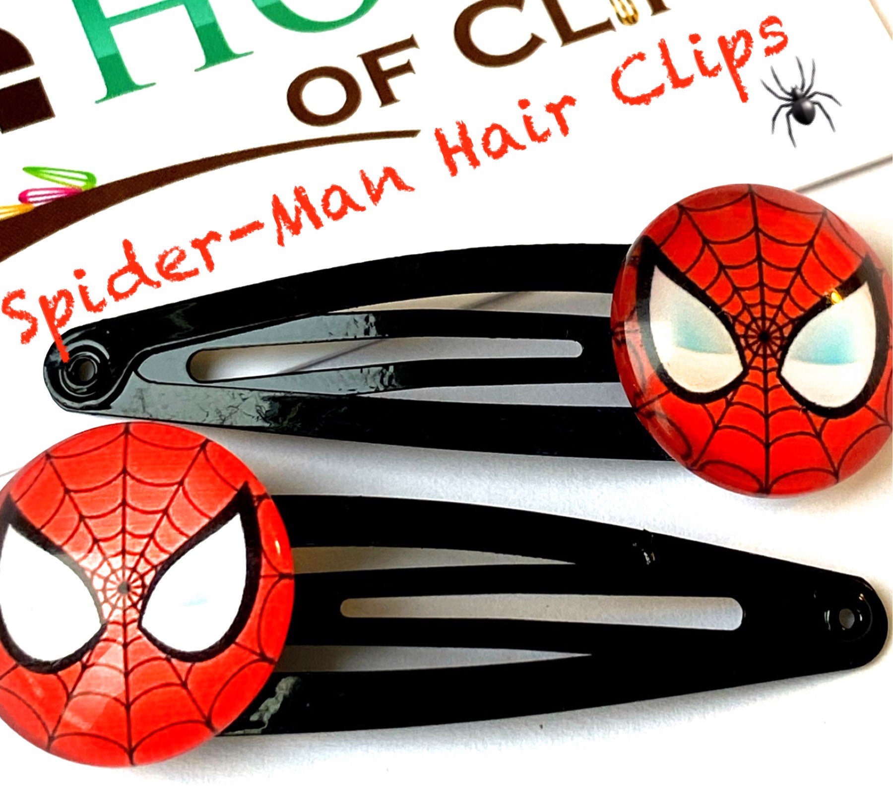 Boys Spiderman Hair Clips X2 Snap Clip Boys Hair Clip Etsy