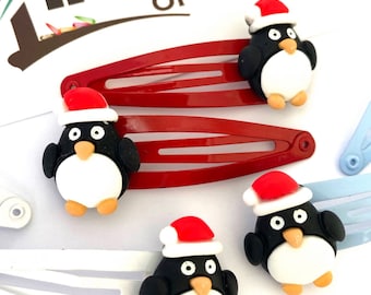 Pinguin Weihnachtliche Haarspangen: Festliche Haarspangen (2er-Set)
