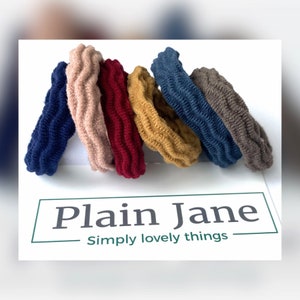 Autumn Hair Elastics x6: Textured Cotton Stretchy Hair Ties