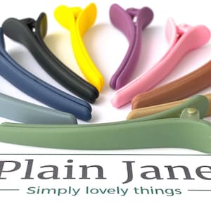 Plain Jane Stamen Hair Clip: Brushed Acrylic Concord Clip