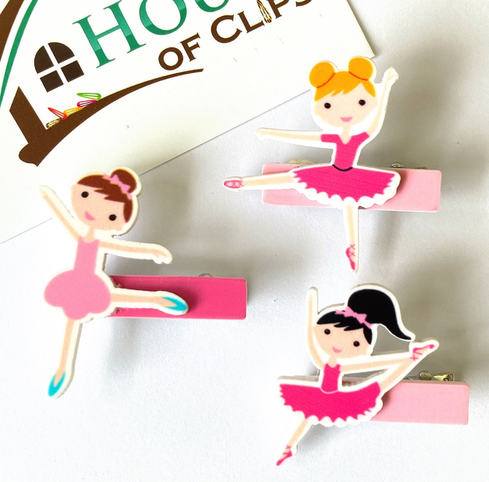 Ballerina Hair Clips X1 Pink Ballet Hair Clips Ballet Pink Etsy