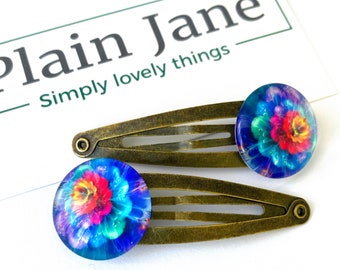 Fermaglio per capelli a forma di ninfea notturna di Plain Jane x2 - Fermaglio per capelli in oro antico - Fermaglio per capelli vintage - Fermagli per capelli da donna - Regalo per giardinaggio